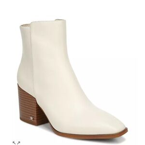Women's Cream Ankle Boots